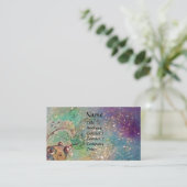 馬のライダー、夜の音楽の青い金ゴールドきらめき 名刺 (スタンド正面)