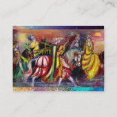 馬のライダー、夜の音楽ファンタジーブルー 名刺 (裏面)