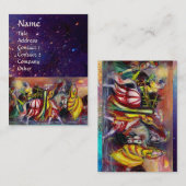 馬のライダー、夜の音楽ファンタジーブルー 名刺 (正面/裏面)