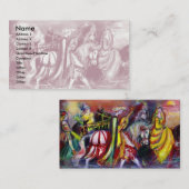 馬のライダー,夜の音楽,ファンタジーピンク,紫 名刺 (正面/裏面)