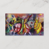 馬のライダー,夜の音楽,ファンタジーピンク,紫 名刺 (裏面)