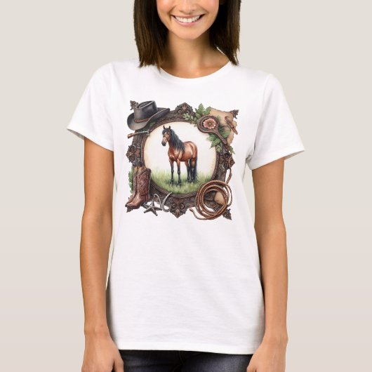 馬のライダー Tシャツ (正面)