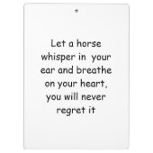 馬のライトを持つ男のクリップボード クリップボード (裏面)