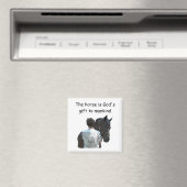 馬のライトマグネットを保持する人 マグネット (インサイチュ (食洗機))