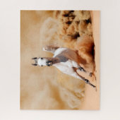 馬のランニングパズルの砂の中で ジグソーパズル (縦)