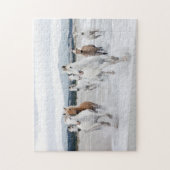 馬のランニングビーチジグソーパズル ジグソーパズル (縦)