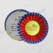 馬のリボン 13歳の誕生日パーティー招待状 招待状 (正面/裏面)