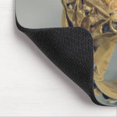 馬のリングや輪(金ゴールドおよびcornelian) マウスパッド (コーナー)