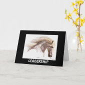 馬のリーダーシップやる気を起こさせるカード カード (黄色い花)