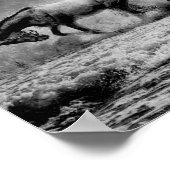 馬のヴィンテージグランジのデコペプリント ポスター (角)