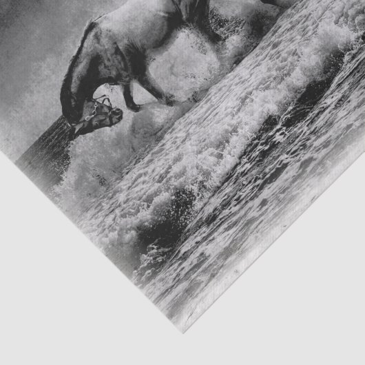 馬のヴィンテージグランジの絵を描デコパージュ 薄葉紙 (詳細)