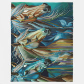 馬の三尾 フリースブランケット (正面)