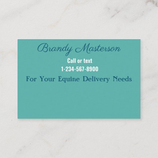 馬の三尾 名刺 (裏面)