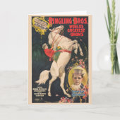 馬の上にマダムアダカステッロのサーカスのポスター カード (正面)