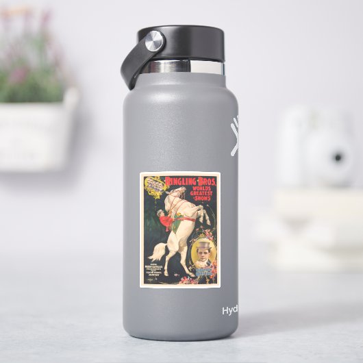 馬の上にマダムアダカステッロのサーカスのポスター シール (HydroFlask)