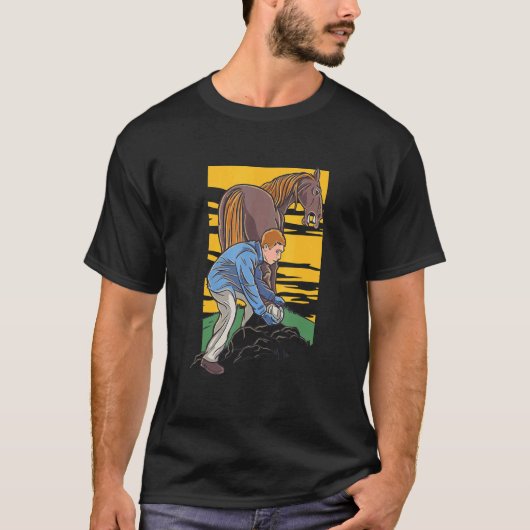 馬の世話をする人 Tシャツ (正面)