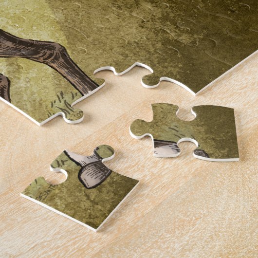 馬の中国のな(占星術の)十二宮図動物の芸術の年 ジグソーパズル (側面)