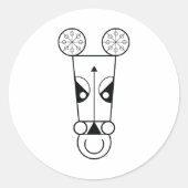 馬の中国の十二支 ラウンドシール (正面)