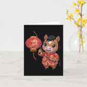 馬の中国の新しい年ベトナムのChuc Mung カード (黄色い花)