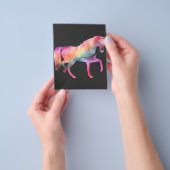 馬の乗り手に愛を持つ乗り手のためのハート チラシ (手)