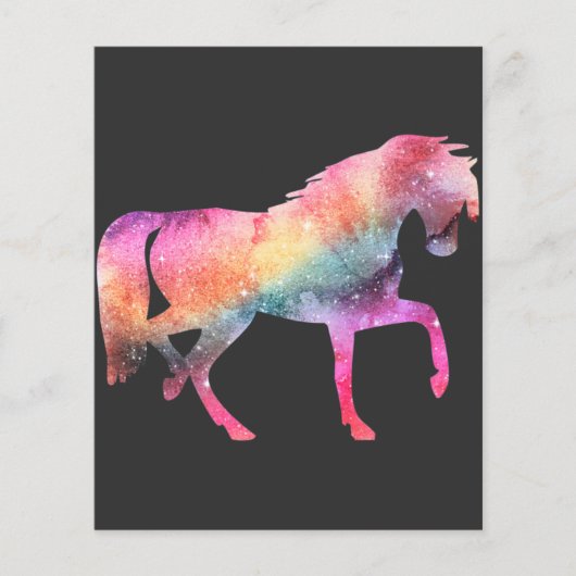 馬の乗り手に愛を持つ乗り手のためのハート チラシ (正面)