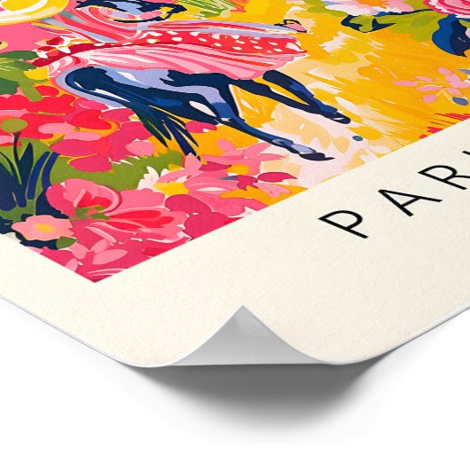 馬の乗り手メキシコ美術、フローラの田舎の装飾。 ポスター (角)