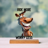 馬の乗クール乗り方より心配なくワードアート アクリルサイン (ニュートラル)