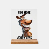 馬の乗クール乗り方より心配なくワードアート アクリルサイン (正面)