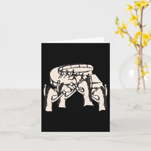 馬の人に賭け馬術ギフトフーをレース カード (黄色い花)