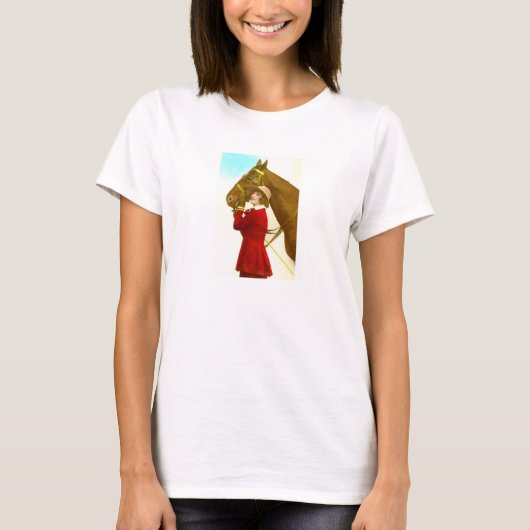 馬の付いた婦人 Tシャツ (正面)