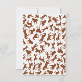 馬の似顔絵 1歳の誕生日パーティー サンキューカード (裏面)