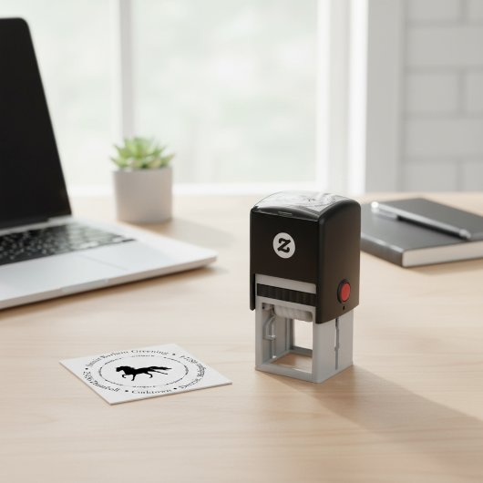 馬の住所の自己インキングのゴム印 セルフインキングスタンプ