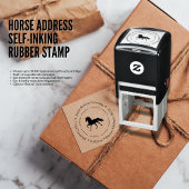 馬の住所の自己インキングのゴム印 セルフインキングスタンプ