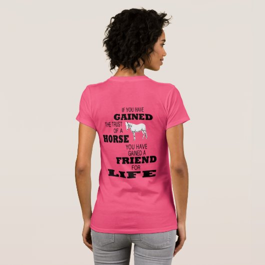 馬の信頼 Tシャツ (裏面フル)