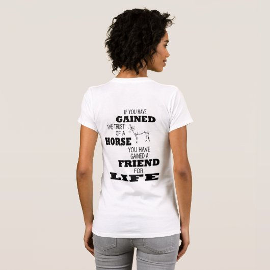馬の信頼 Tシャツ (裏面フル)