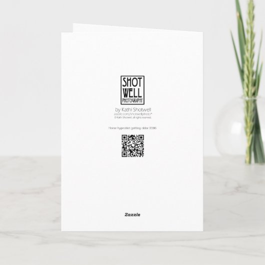 馬の催眠術師が年上の誕生日カードを取得 カード (裏面)