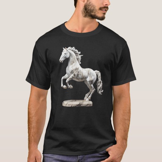 馬の像の彫刻 1 Tシャツ (正面)