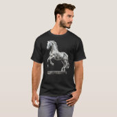 馬の像の彫刻 1 Tシャツ (正面フル)