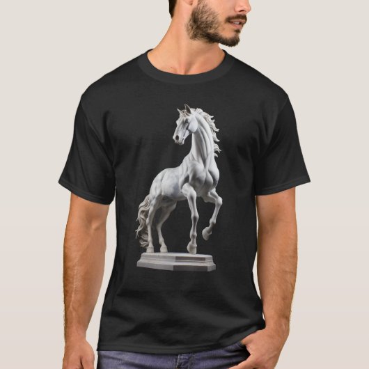 馬の像の彫刻 2 Tシャツ (正面)