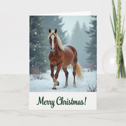 馬の優雅さ クリスマスカード カード (正面)
