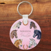 馬の優雅な誕生日パーティーの好意 キーホルダー (正面)