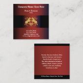 馬の写実的でフェイクな金ゴールドの赤い葉の頂上の馬 スクエア名刺 (正面/裏面)