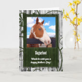 馬の写真から母の日のカード カード (黄色い花)