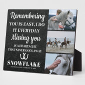 馬の写真と悔やみや弔慰引用文馬メモリアルプラーク フォトプラーク (側面)