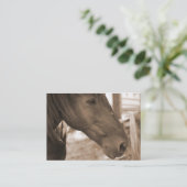 馬の写真の名刺 名刺 (スタンド正面)