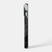 馬の写真の黒と白のパーソナル化 iPhone 15ケース (左側面)
