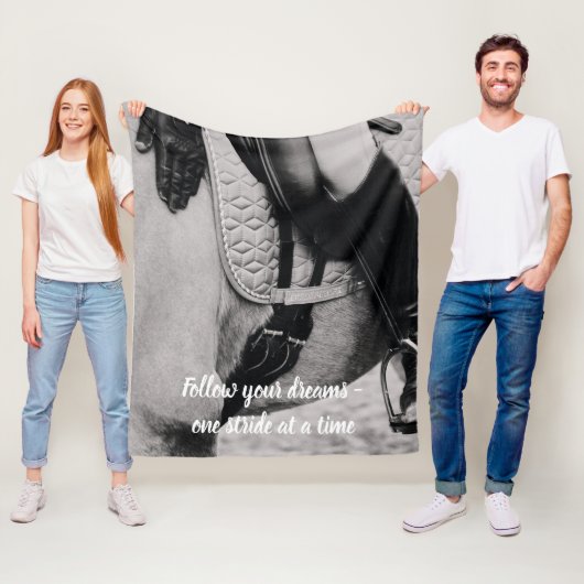 馬の写真を撮やる気を起こさせるる フリースブランケット (インサイチュ)