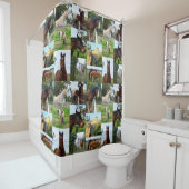 馬の写真コラージュのバスルームのシャワーカーテン シャワーカーテン (インサイチュ)