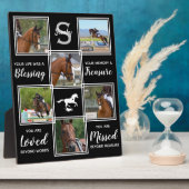 馬の写真コラージュ – メモリアルギフト – 馬の写真 フォトプラーク (側面)