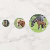 馬の写真テーブル紙吹雪 コンフェッティ (正面)